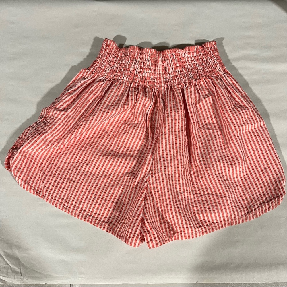 Marine Layer Cali Seersucker Striped High Waist Shorts Medium - Picture 9 of 9